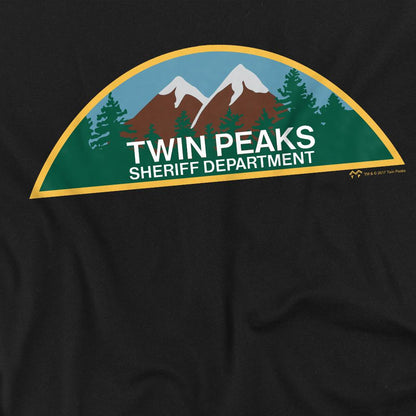 Black - Side - Twin Peaks Mens Sheriff Department T-Shirt
