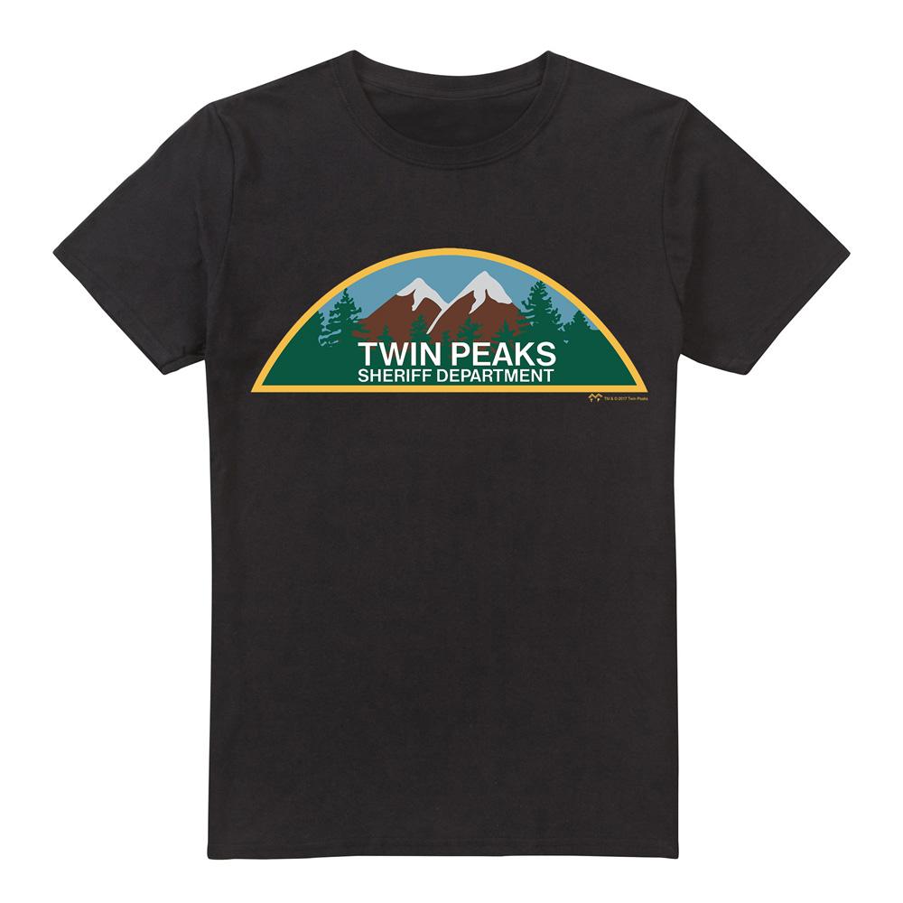 Black - Front - Twin Peaks Mens Sheriff Department T-Shirt