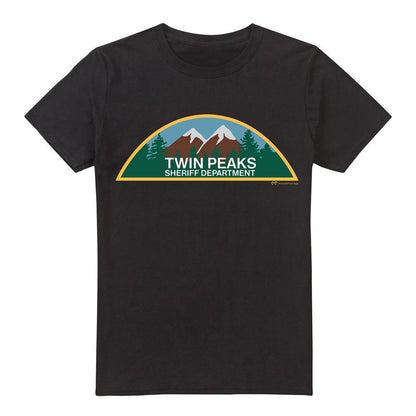 Black - Front - Twin Peaks Mens Sheriff Department T-Shirt