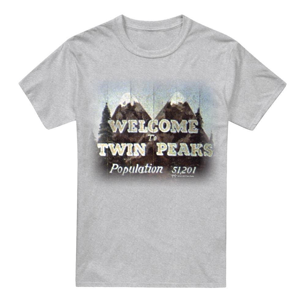 Sport Heather - Front - Twin Peaks Mens Welcome To T-Shirt