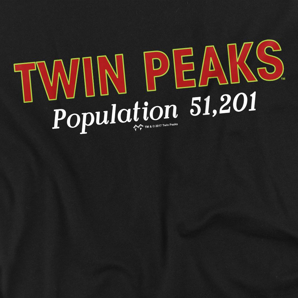 Black - Side - Twin Peaks Mens Population T-Shirt