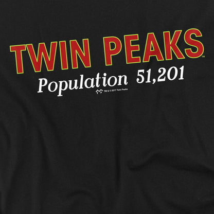 Black - Side - Twin Peaks Mens Population T-Shirt