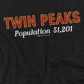 Black - Pack Shot - Twin Peaks Mens Population T-Shirt