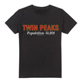 Black - Front - Twin Peaks Mens Population T-Shirt