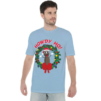 Light Blue - Lifestyle - South Park Mens Mr Hankey Howdy Ho Wreath Christmas T-Shirt