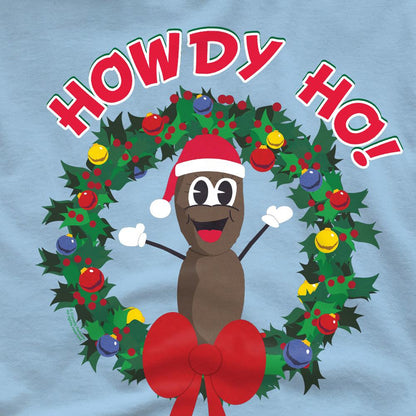 Light Blue - Side - South Park Mens Mr Hankey Howdy Ho Wreath Christmas T-Shirt