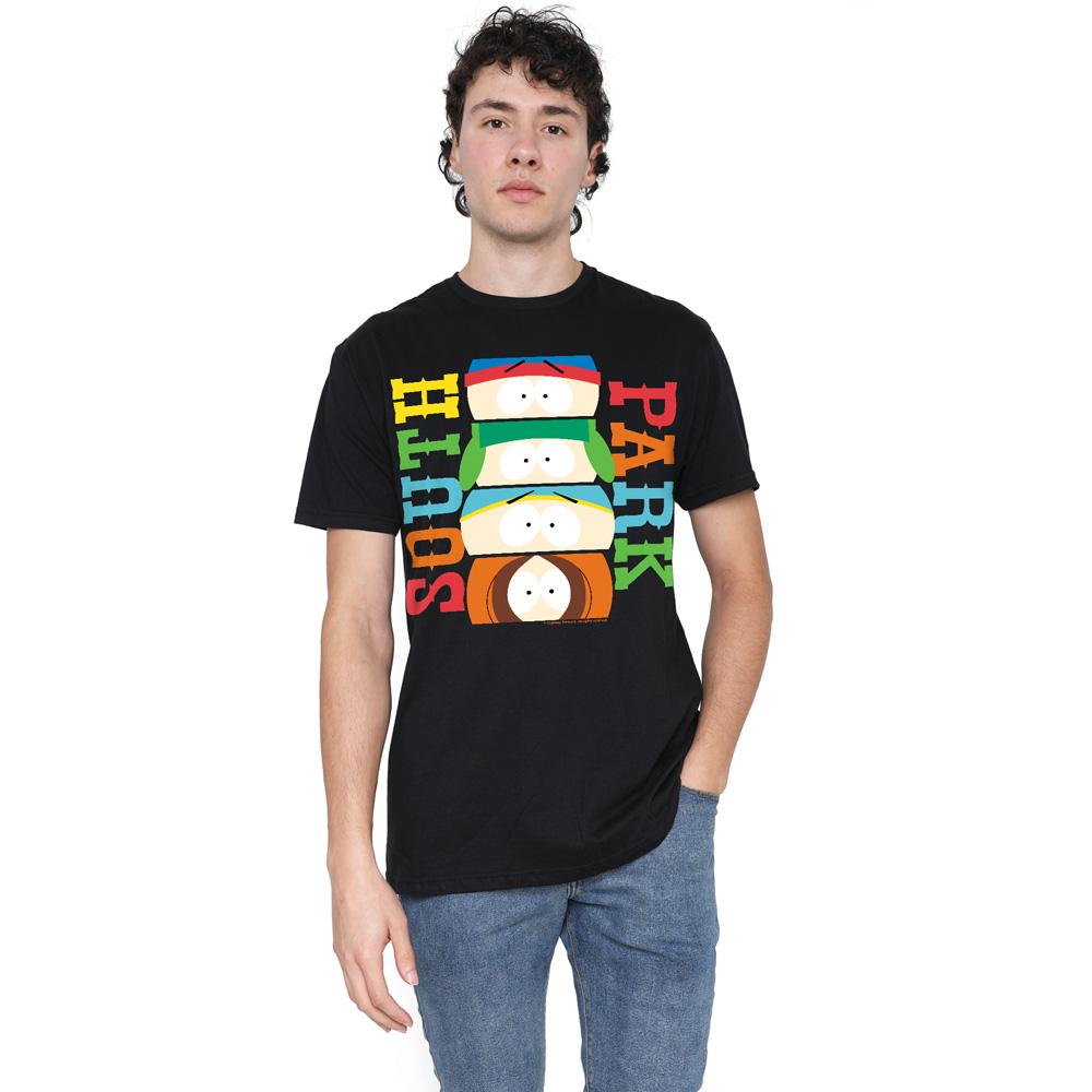 Black - Side - South Park Mens Eyes T-Shirt