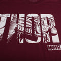 Garnet-White - Side - Thor Mens Text T-Shirt
