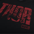 Black-Red - Side - Thor Mens Text T-Shirt