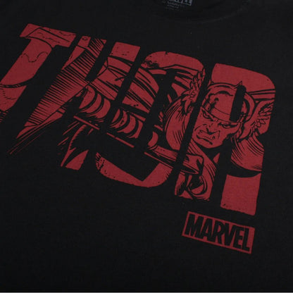 Black-Red - Side - Thor Mens Text T-Shirt