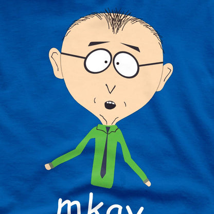 Royal Blue - Side - South Park Mens Mkay Mr Mackey T-Shirt