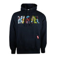 Navy - Front - Marvel Mens Characters Logo Hoodie