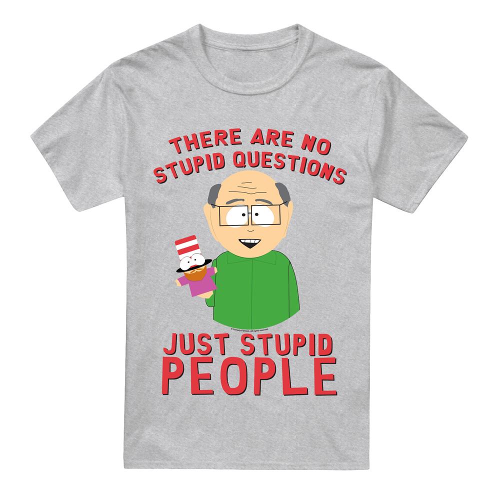 Sport Heather - Front - South Park Mens No Stupid Questions T-Shirt