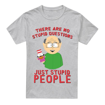 Sport Heather - Front - South Park Mens No Stupid Questions T-Shirt