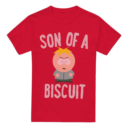 Red - Front - South Park Mens Butters Biscuit T-Shirt