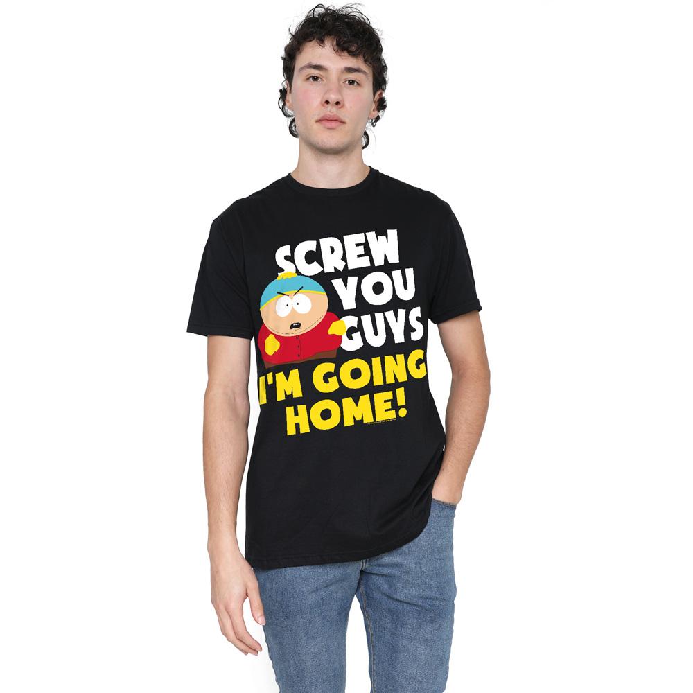 Black - Lifestyle - South Park Mens Screw You Guys Eric Cartman T-Shirt