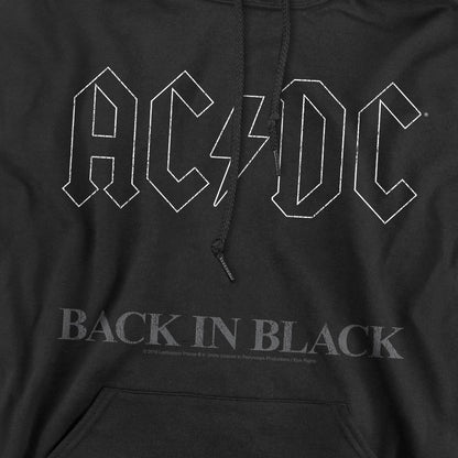 Black - Side - AC-DC Mens Back In Black Hoodie