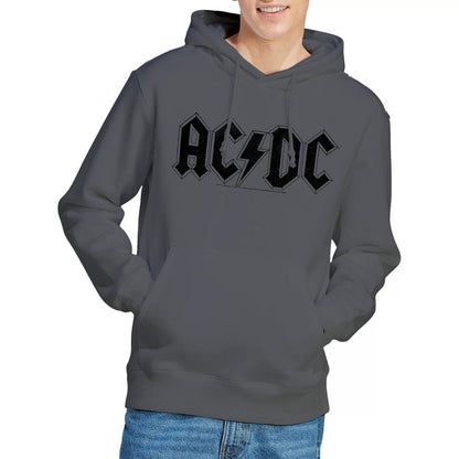 Charcoal - Lifestyle - AC-DC Mens Worn Logo Hoodie