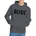 Charcoal - Lifestyle - AC-DC Mens Worn Logo Hoodie