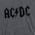 Charcoal - Side - AC-DC Mens Worn Logo Hoodie