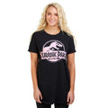 Black-Pink - Lifestyle - Jurassic Park Womens-Ladies Logo T-Shirt