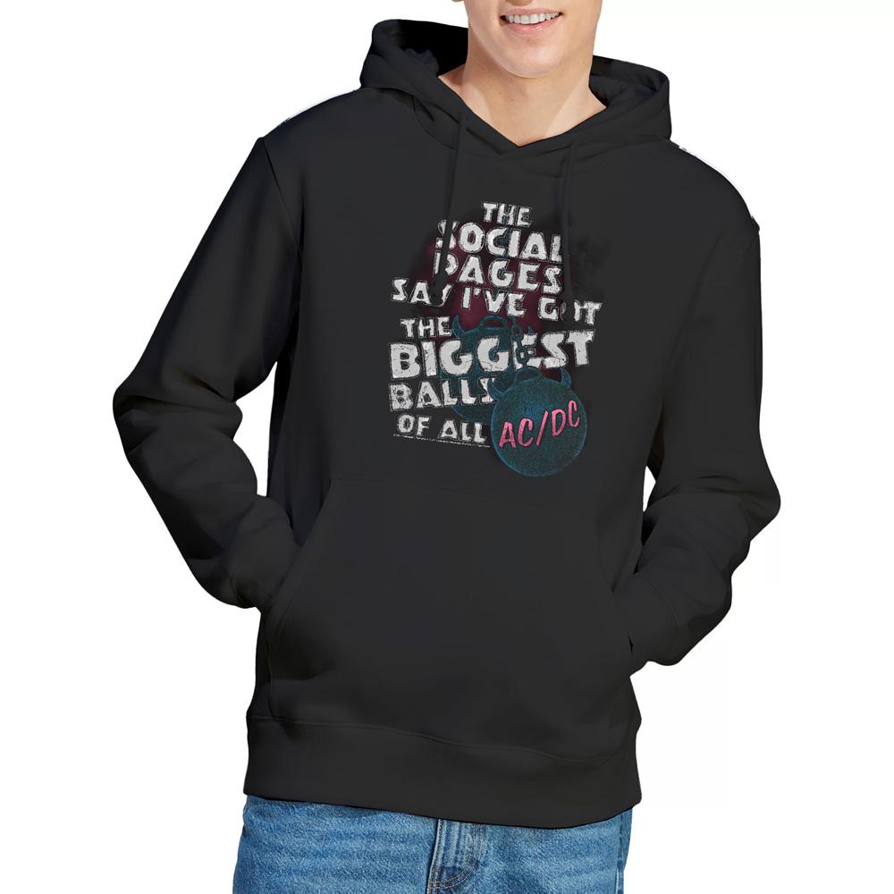 Black - Side - AC-DC Mens Big Balls Hoodie