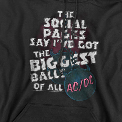 Black - Pack Shot - AC-DC Mens Big Balls Hoodie
