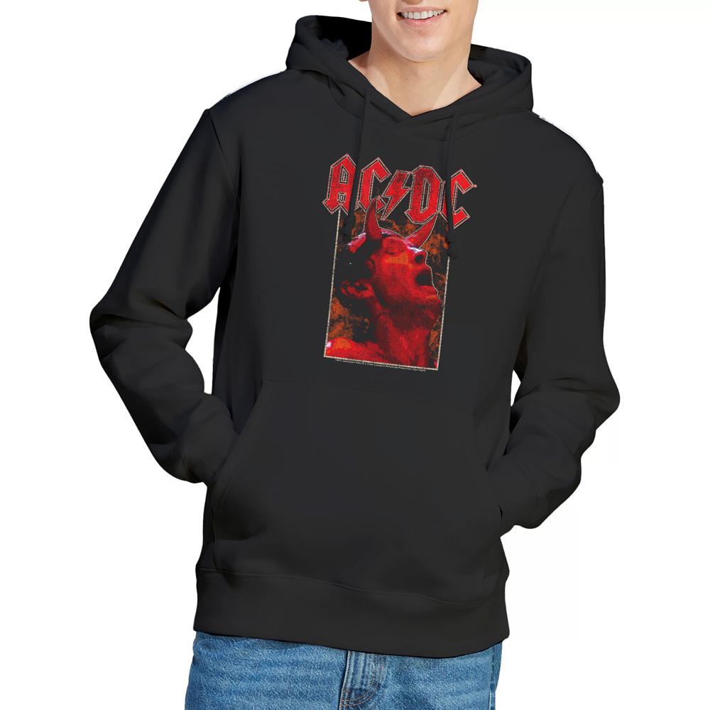 Black - Side - AC-DC Mens Horns Hoodie