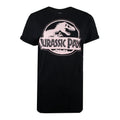 Black-Pink - Front - Jurassic Park Womens-Ladies Logo T-Shirt