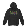 Black - Front - AC-DC Mens Checkerboard Gradient Logo Hoodie