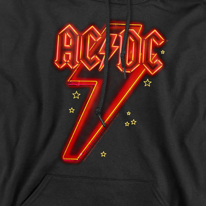 Black - Side - AC-DC Mens Neon Bolt Hoodie