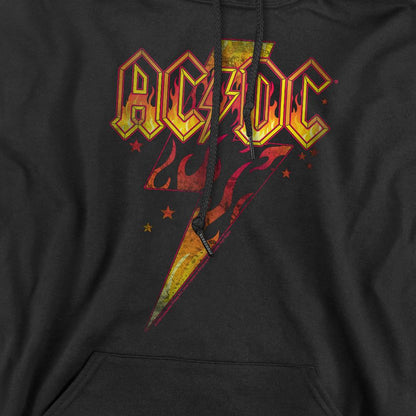 Black - Side - AC-DC Mens Fire Bolt Hoodie