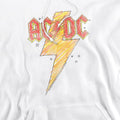 White - Side - AC-DC Mens Sketch Bolt Hoodie