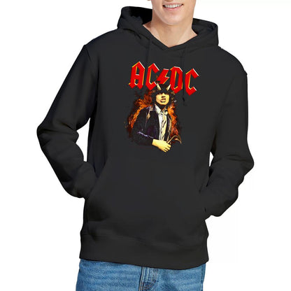 Black - Lifestyle - AC-DC Mens Fire And Horns Hoodie