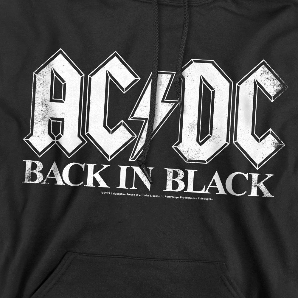 Black - Side - AC-DC Mens Back In Black Hoodie