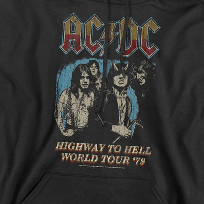 Black - Pack Shot - AC-DC Mens Highway World Tour 79 Hoodie
