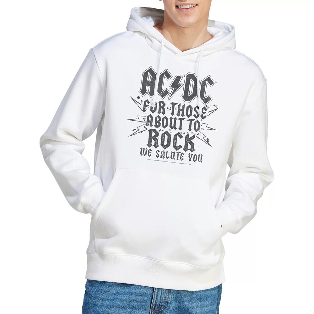 White - Lifestyle - AC-DC Mens Salute Hoodie