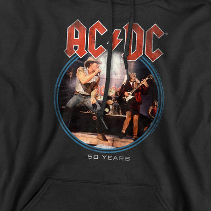 Black - Pack Shot - AC-DC Mens Tour Logo Hoodie