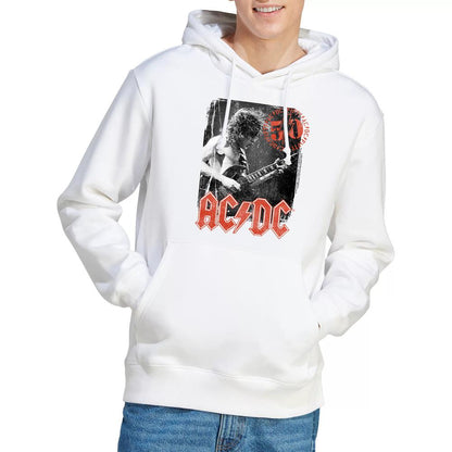 White - Lifestyle - AC-DC Mens Stamp Poster Hoodie