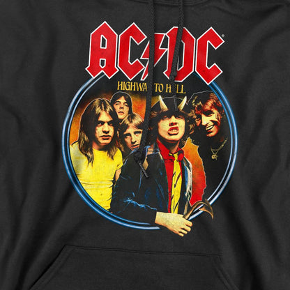 Black - Pack Shot - AC-DC Mens Highway To Hell Emblem Hoodie