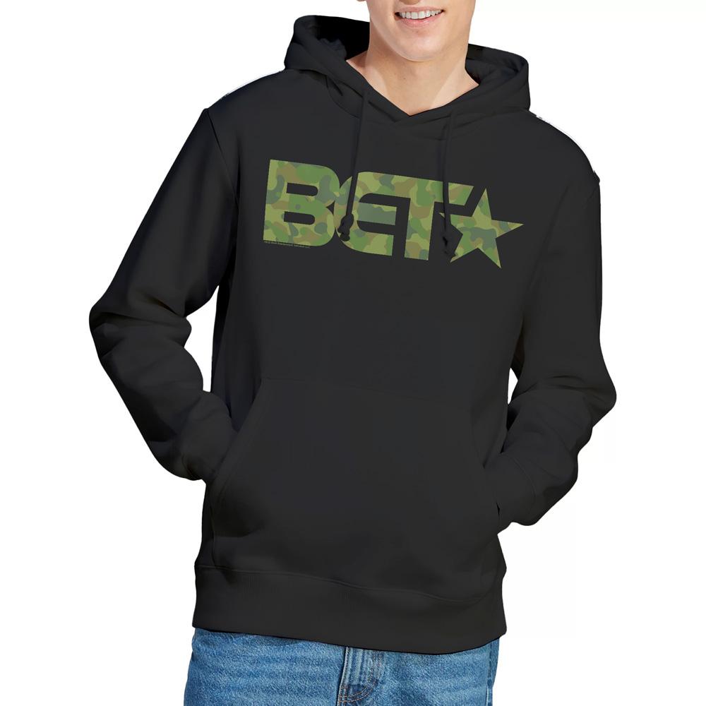 Black - Lifestyle - BET Mens Camo Logo Hoodie