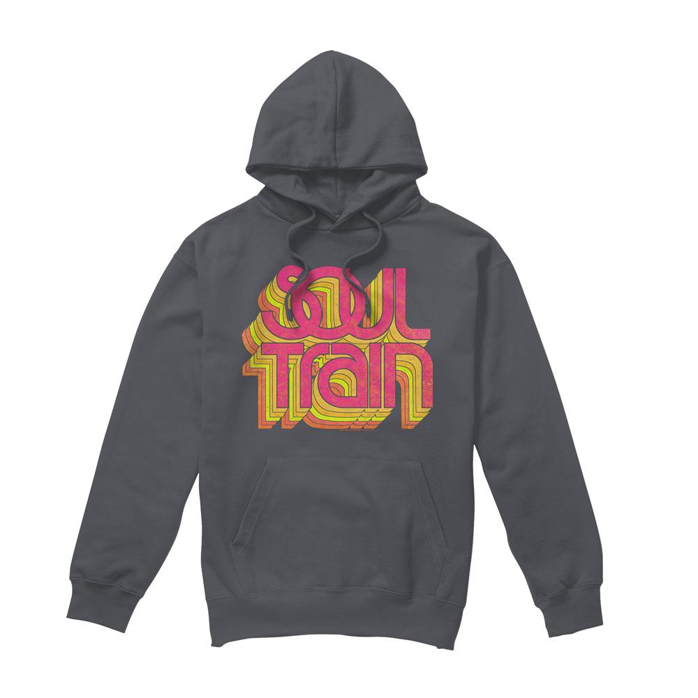 Charcoal - Front - BET Mens Soul Train Vibing Logo Hoodie