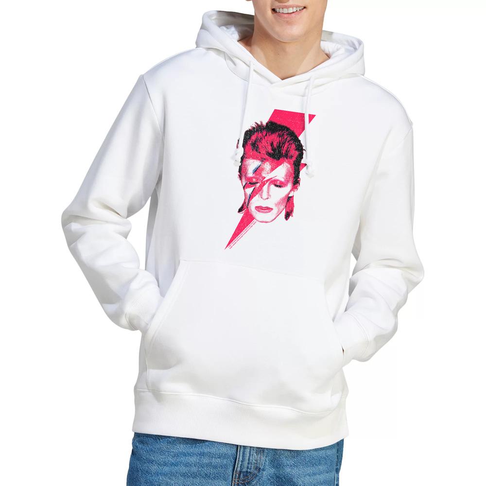 White - Lifestyle - David Bowie Mens Aladdin Sane Hoodie