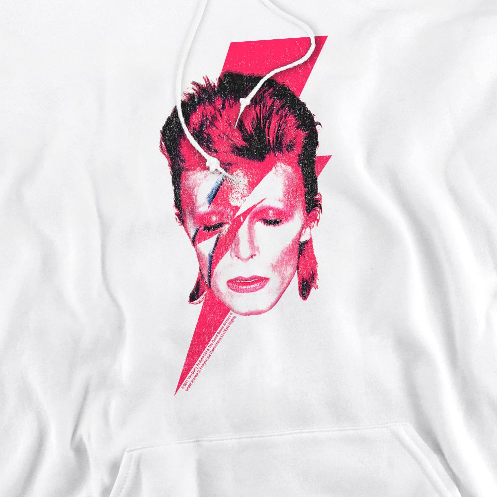 White - Side - David Bowie Mens Aladdin Sane Hoodie