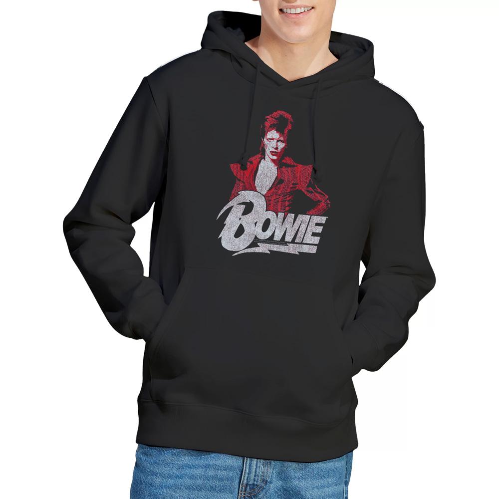 Black - Side - David Bowie Mens Diamond Hoodie