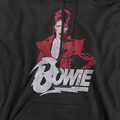 Black - Pack Shot - David Bowie Mens Diamond Hoodie