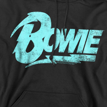 Black - Side - David Bowie Mens Logo Hoodie