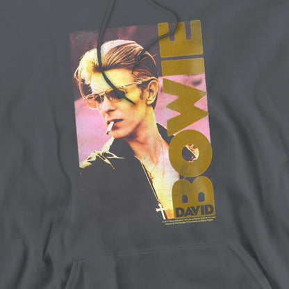 Charcoal - Side - David Bowie Mens Smokin Hoodie