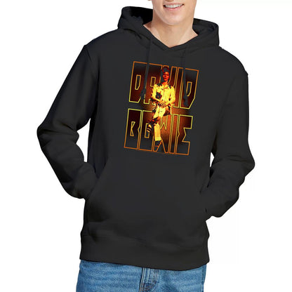 Black - Lifestyle - David Bowie Mens Perched Hoodie