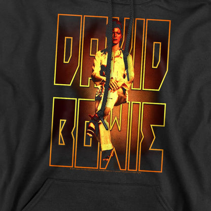 Black - Pack Shot - David Bowie Mens Perched Hoodie